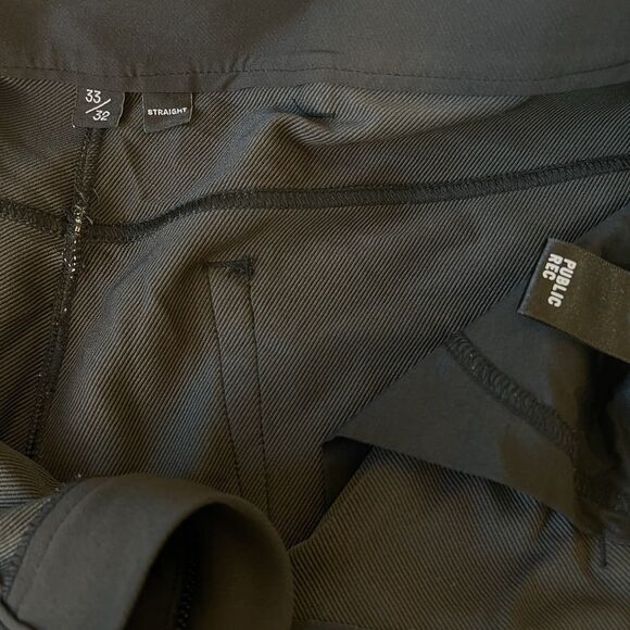 Public Rec Pants 33x32 Black Dealmaker Stretch Performance Water Resistant - Picture 2 of 8